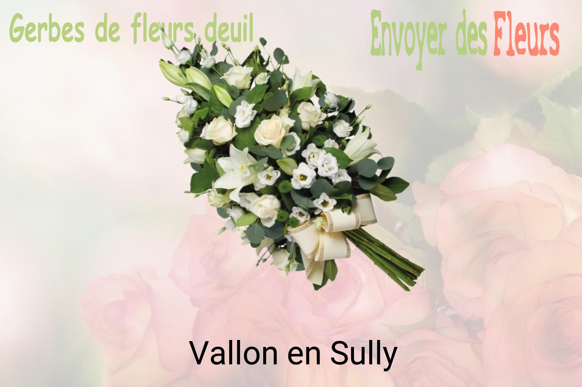 Gerbe de fleurs de deuil livrée à Vallon-en-Sully